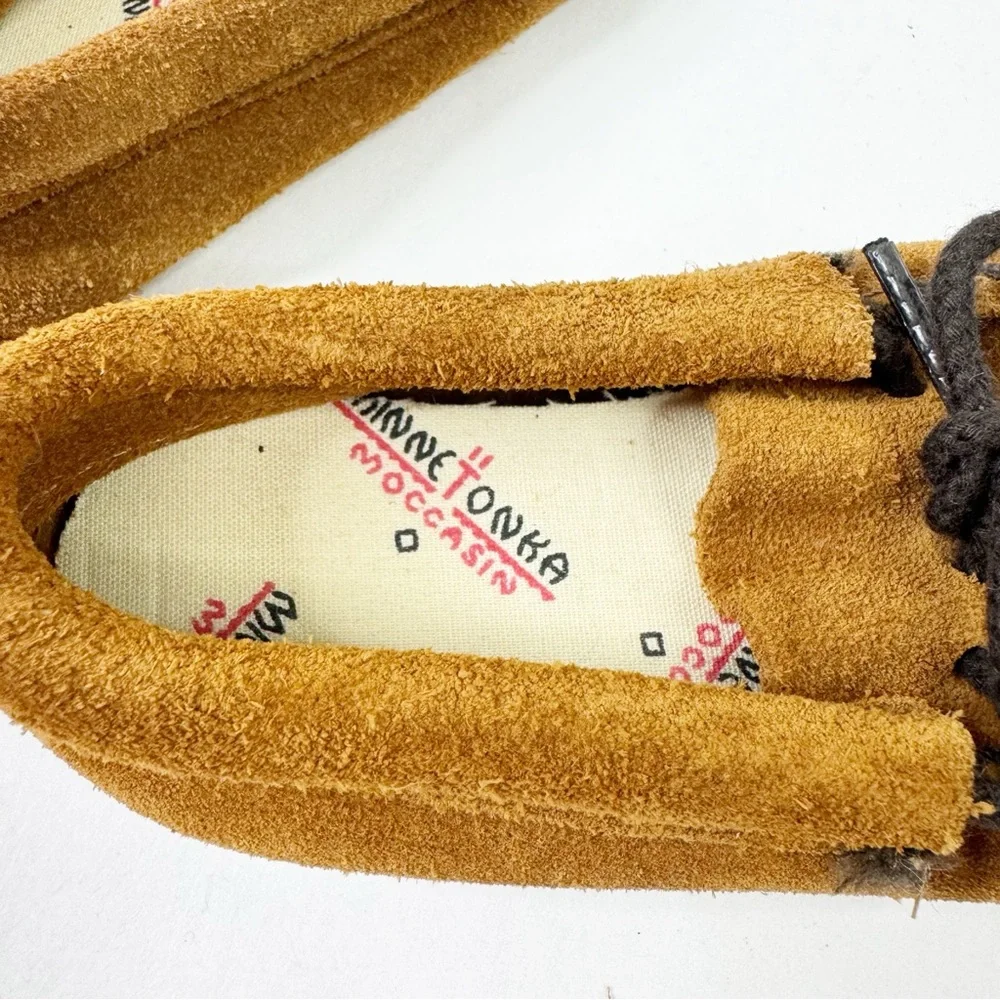 Minnetonka Beaded Suede Moccasins